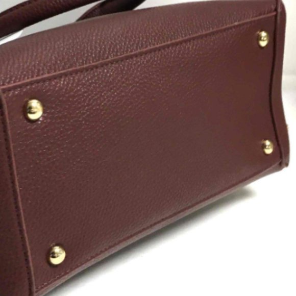 Charming Charlie Wine Wine Dark Pebble Purse Satchel With Adjustable Strap NWT - Picture 5 of 7